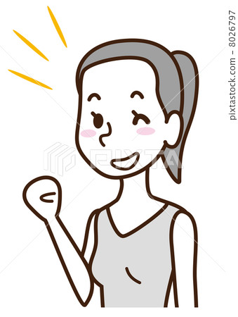 Genki ponytail ladies 8026797