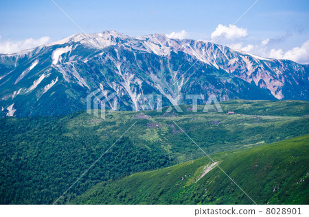 Yunonairi carrying Yakushi-dake (from the Northern Alps and Sannata Renjaku) 8028901