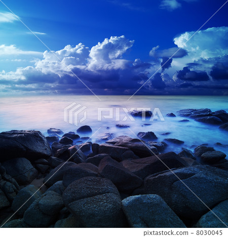 Alien sea at dawn, a long exposure fantasy Alien sea at dawn, a long exposure fantasy 8030045