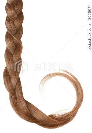 Blond braid isolated on white. Blond braid isolated on white. 8030074