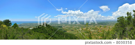 View from the mointain to sea in Spain. View from the mointain to sea in Spain. 8030358
