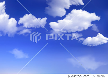Blue sky with clouds. Vector background. Blue sky with clouds. Vector background. 8030702