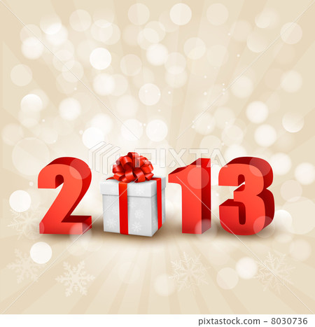 Happy new year 2013! New year design template. Vector illustration. 8030736