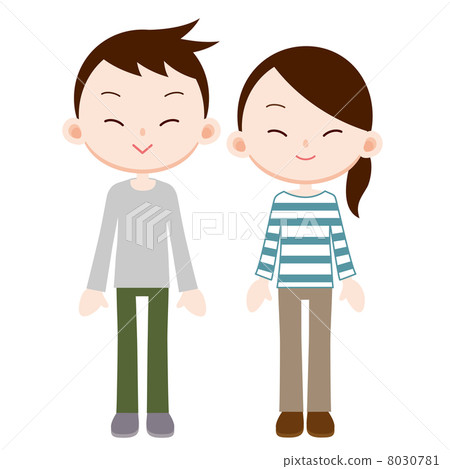 Male and female of the fist eye 8030781