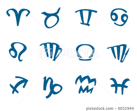 12 constellation mark blue 8032944