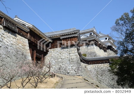 Matsuyama castle dry gates and existing temples Matsuyama castle dry gates and existing temples 8032949
