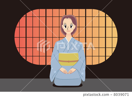 和服形狀的女人 8039071