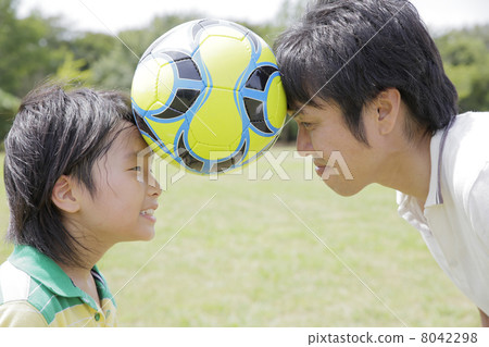 Father and son to play football Father and son to play football 8042298