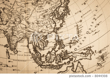 Old world map Southeast Asia 8044308