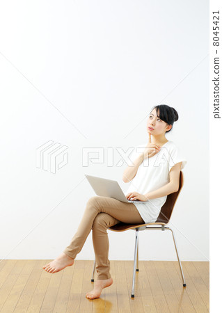 Girls using laptops Girls using laptops 8045421