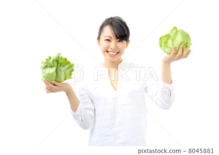 A woman with lettuce A woman with lettuce 8045881