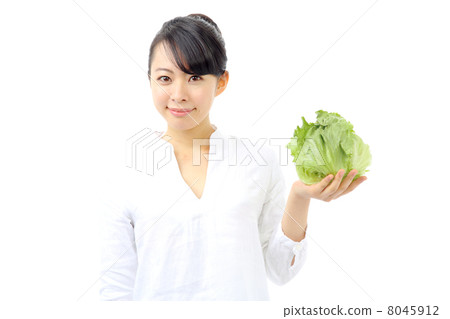 A woman with lettuce A woman with lettuce 8045912