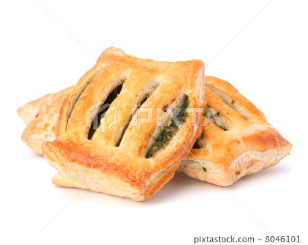 Puff pastry bun isolated on white background. Puff pastry bun isolated on white background. 8046101