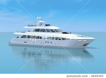 White pleasure yacht 8046495