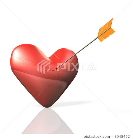 3D回報了描述箭頭的圖像瞄準心臟 8048452