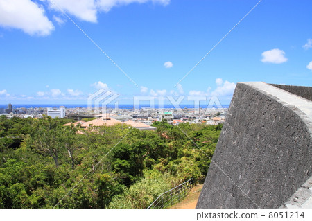 August Okinawa Shuri Castle West view from Azana 8051214