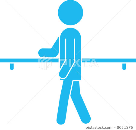 Pictogram of rehabilitation of walking - Stock Illustration [8051576 ...