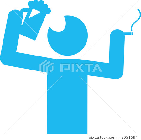 Pictogram of drinking and smoking 8051594