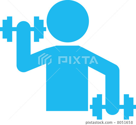 Pictogram of dumbbell movement 8051658
