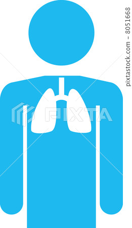 Pictogram of human body and lungs 8051668