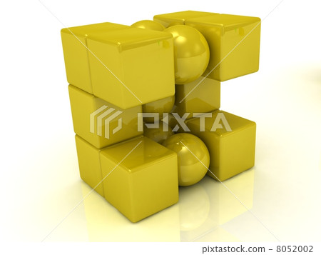 Gold magnet balls and cubes Gold magnet balls and cubes 8052002