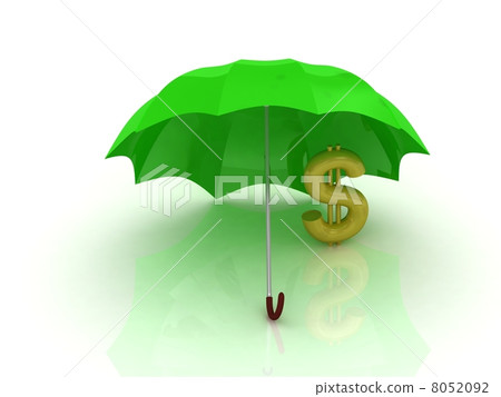 abstraction of a gold dollar under the green umbrella abstraction of a gold dollar under the green umbrella 8052092