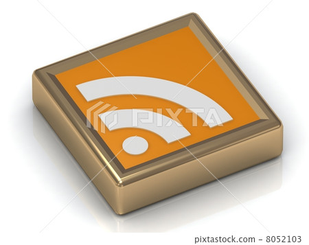 gold Rss or feed icon - Stock Illustration [8052103] - PIXTA