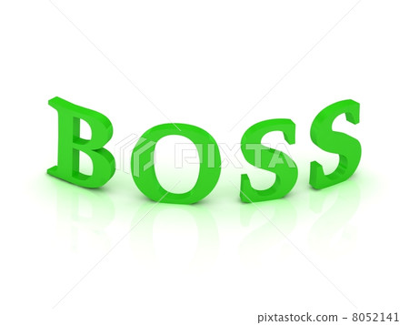 BOSS sign with green letters BOSS sign with green letters 8052141