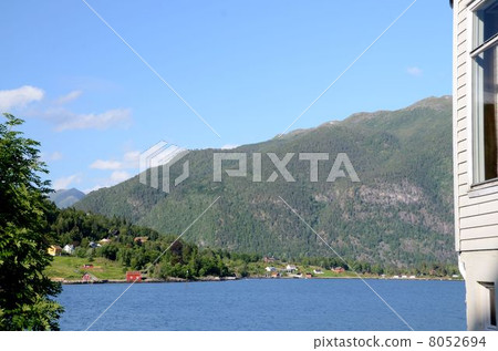 View of Sognefjord from Kubiknes hotel in Balestrand View of Sognefjord from Kubiknes hotel in Balestrand 8052694