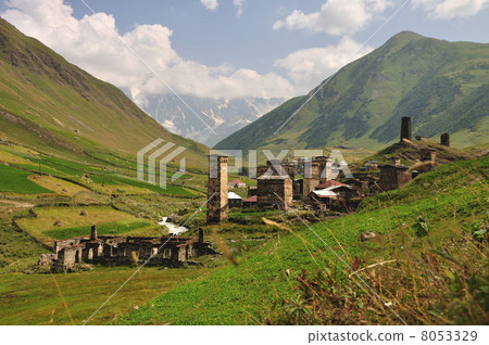 Village Usghuli in Svaneti, Georgia Village Usghuli in Svaneti, Georgia 8053329
