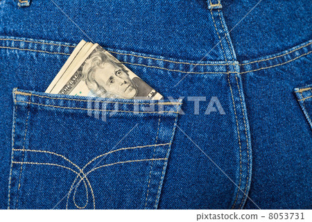 U.S. dollars in the back jeans pocket 8053731