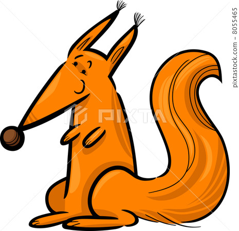 Cartoon Illustration of red squirrel Cartoon Illustration of red squirrel 8055465