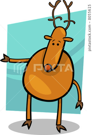 cartoon doodle of deer 8055615