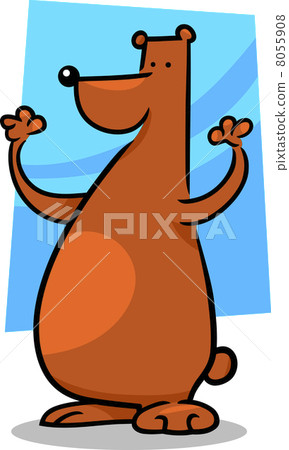 cartoon doodle of bear 8055908