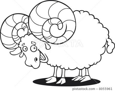 funny ram for coloring book 8055961