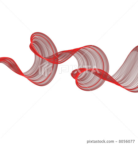 abstract twisted red waves - Stock Illustration [8056077] - PIXTA