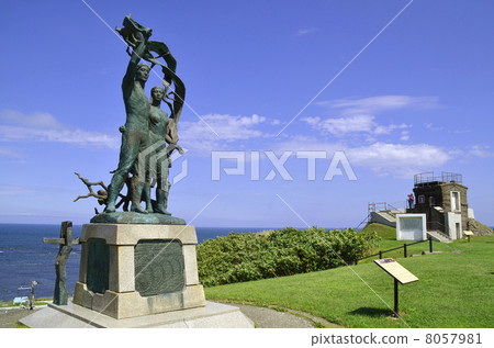 Statue of Akebono Wakkanai City Hokkaido and the Old Navy Watchtower 8057981