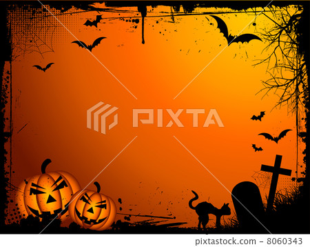 Grunge Halloween background - Stock Illustration [8060343] - PIXTA