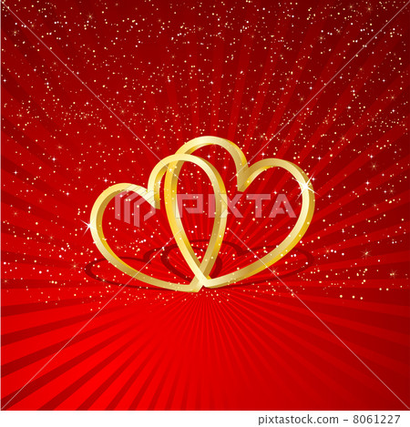 Interlocking hearts - Stock Illustration [8061227] - PIXTA