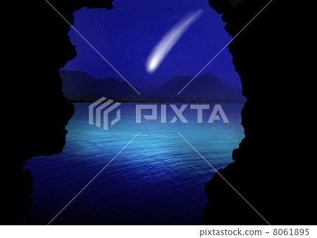 comet flying through space close to the earth comet flying through space close to the earth 8061895