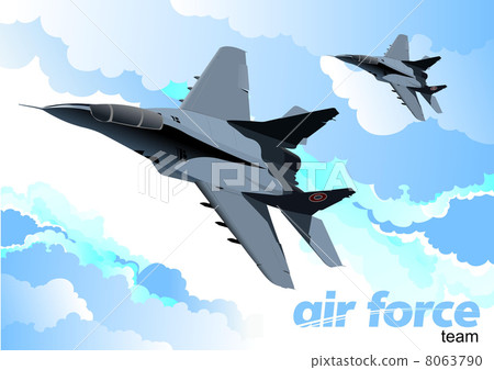 Air force team. Vector illustration Air force team. Vector illustration 8063790