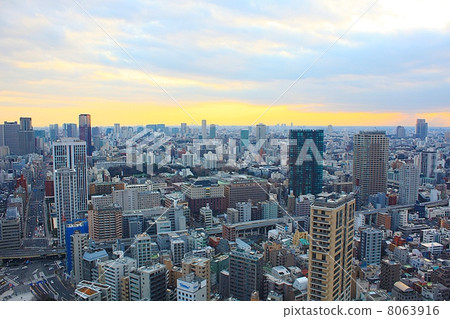 東京中心城市(從東京塔向三田和麻布) 東京中心城市(從東京塔向三田和麻布) 8063916