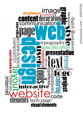 Tag cloud for web and internet design 8064486