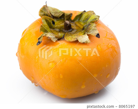 Freshly-made persimmon white background Freshly-made persimmon white background 8065197