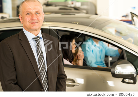 Closeup portrait of car dealer 8065485
