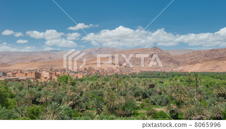 Berber kasbah in Todra gorge, Morocco 8065996