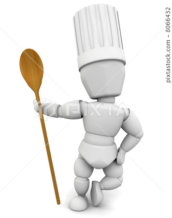 Chef with wooden spoon 8066432