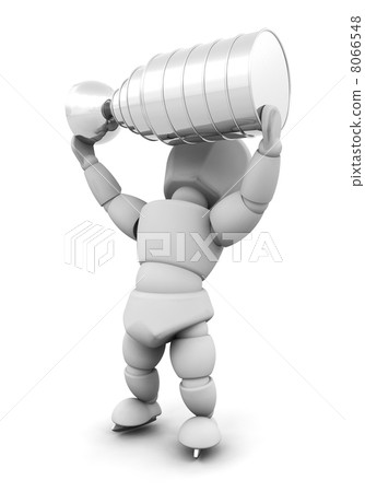 Ice hockey player with trophy 8066548