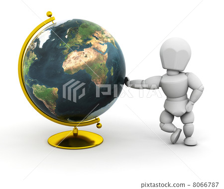 Person with globe 8066787
