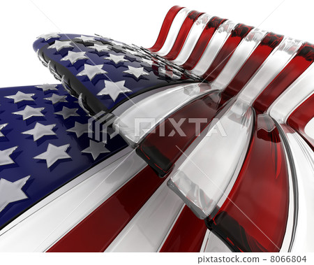 Glass American flag Glass American flag 8066804
